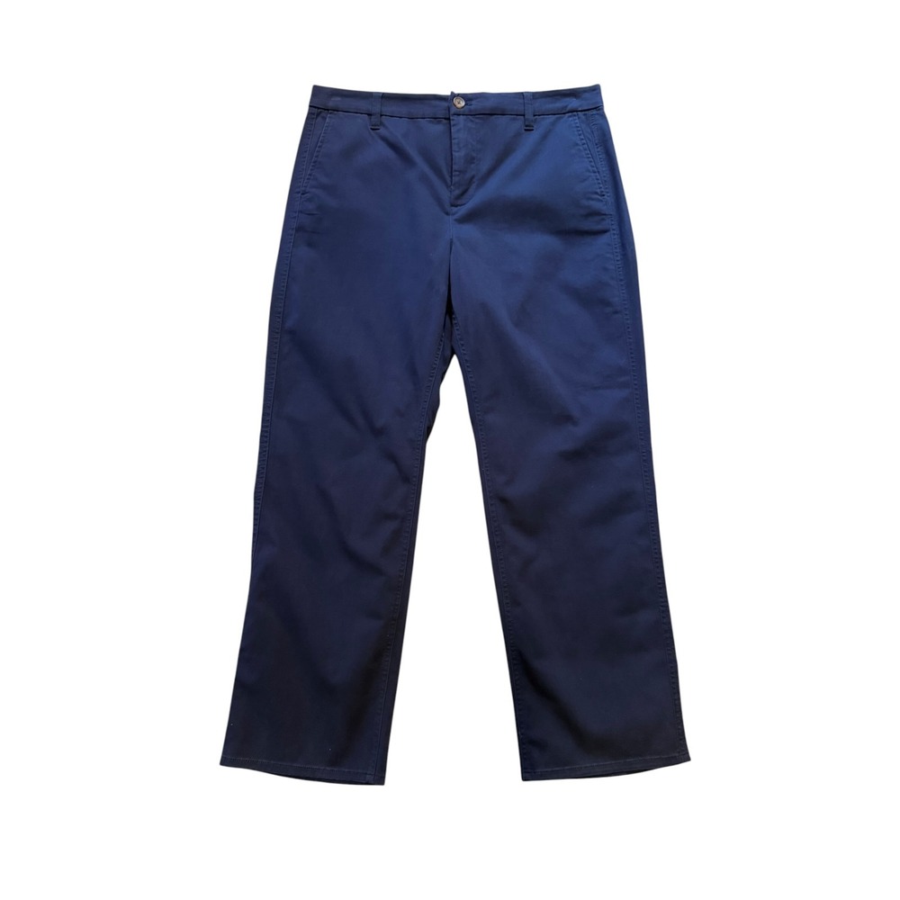 J.Crew Womens Everyday Chino Pant Navy Blue Stretch Cotton Straight Leg CQ422 14